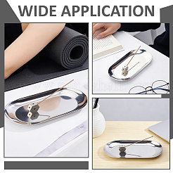 2Pcs Stainless Steel Oval Jewelry Storage Trays for Rings&nbsp;AJEW-ME0004-11