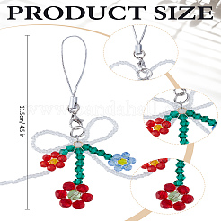 1Pc Plastic Beads Mobile Straps&nbsp;HJEW-LP0001-34B