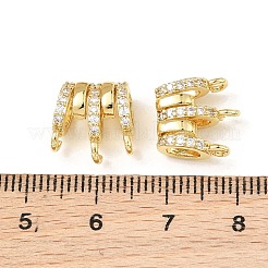 Brass Micro Pave Clear Cubic Zirconia Pendant Bail&nbsp;CU-CBA5CB0-06G
