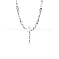 Star Pendant Necklace with Imitation Pearl&nbsp;TK4545