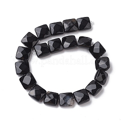 Dyed & Heated Natural Black Agate Beads Strands&nbsp;G-K359-B13-01