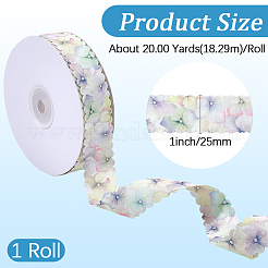 1Roll Single Face Printed Polyester Satin Ribbon&nbsp;SRIB-CY0001-47A
