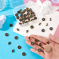 Initial Letter A~Z Alphabet Alloy Enamel Charms&nbsp;ENAM-TA0003-58