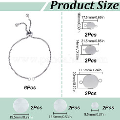 DIY Blank Dome 304 Stainless Steel Slider Bracelets Making Kit&nbsp;DIY-GO0002-46