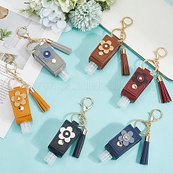 6Pcs 6 Colors ortable Empty Travel Bottle Keychains&nbsp;KEYC-SC0001-57B