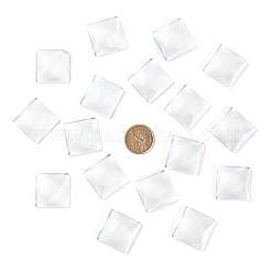 Transparent Glass Square Cabochons&nbsp;GGLA-A001-30mm
