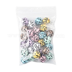 28Pcs 7 Colors Printed Opaque Acrylic Beads&nbsp;OACR-FS0002-46