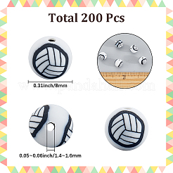 200Pcs Handmade Polymer Clay Beads&nbsp;CLAY-SC0002-51A