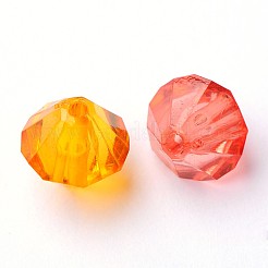 Faceted Bicone Transparent Acrylic Beads&nbsp;DBB12MM