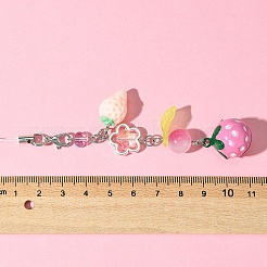 Glass & Resin Mobile Straps&nbsp;HJEW-FS00009-02