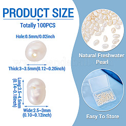 100Pcs Natural Cultured Freshwater Pearl Beads&nbsp;PEAR-TA0001-35