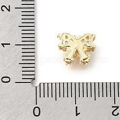 Bowknot Brass Micro Pave Cubic Zirconia Beads&nbsp;KK-Z156-20G-04