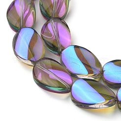 Transparent Electroplate Glass Beads Strands&nbsp;EGLA-C001-HR01