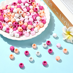 200Pcs 4 Colors Opaque Acrylic Beads&nbsp;SACR-SP0001-34