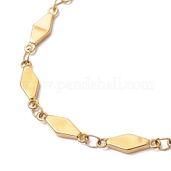 304 Stainless Steel Rhombus Link Chain Bracelets for Women&nbsp;BJEW-JB11603-01