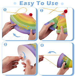 10Pcs 10 Colors Paper Children Birthday Hat&nbsp;FEPA-TA0001-01