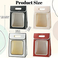12Pcs 4 Styles Paper Packing Tote Bags&nbsp;ABAG-CJ0001-07