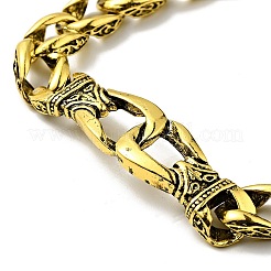 Men's Alloy Interlocking Knot Link Bracelet with Curb Chains&nbsp;LS-BJEW-A129-03AG