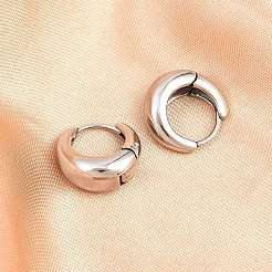 316 Surgical Stainless Hoop Earrings&nbsp;EJEW-C160-06A-P