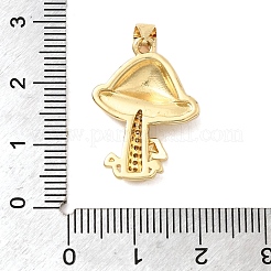 Brass Micro Pave Cubic Zirconia Pendants&nbsp;KK-A266-41C-G