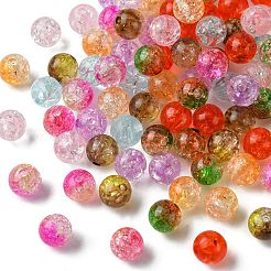 200Pcs 8 Colors Transparent Crackle Acrylic Beads&nbsp;CACR-FS0001-03