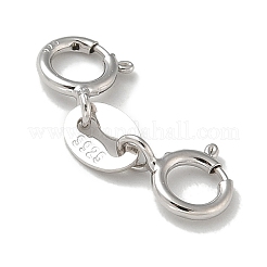 925 Sterling Silver Double Spring Ring Clasps&nbsp;STER-R003-08P