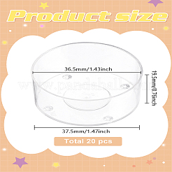 20Pcs Transparent Plastic Candle Holder&nbsp;AJEW-LP0001-04