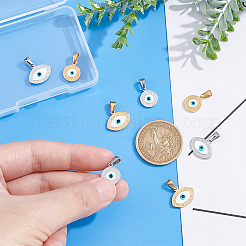 8Pcs 4 Style 304 Stainless Steel Pendants&nbsp;STAS-DC0010-02