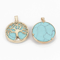 Synthetic Turquoise Pendants&nbsp;G-S292-10B-G