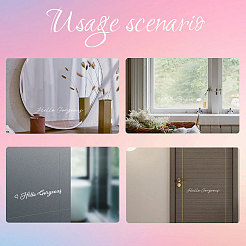 Waterproof Reflective Plastic Mirror Stickers&nbsp;DIY-WH0665-002