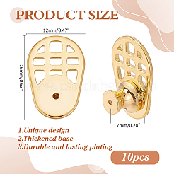 10Pcs Brass Ear Nuts&nbsp;KK-ME0003-63G