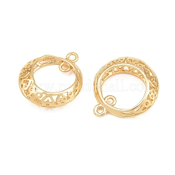Brass Filigree Circle Connector Charms&nbsp;KK-CBA866A-04G