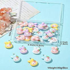 25Pcs 5 Colors Opque Resin Animal Pendants&nbsp;RESI-CJ0003-76