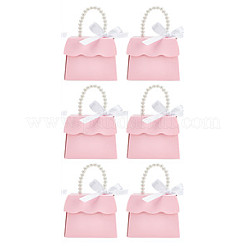 Trapezoid Paper Gift Box with Plastic Imitation Pearl Handles&nbsp;CON-WH0092-65B
