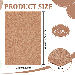 20Pcs Cork Insulation Sheets&nbsp;DIY-BC0016-20B