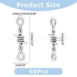60Pcs Tibetan Style Alloy Connector Charms&nbsp;TIBE-FI0001-01