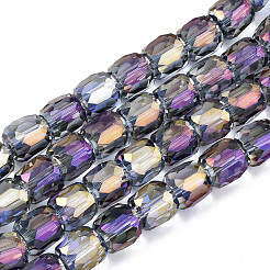 Transparent Electroplate Glass Beads Strands&nbsp;EGLA-T020-08-A