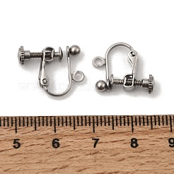 316 Surgical Stainless Steel Clip-on Earring Findings&nbsp;STAS-H240-45P