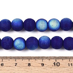 Frosted Opaque Glass Beads Strands&nbsp;GLAA-T032-P10mm-MBB03