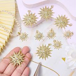 5Pcs Brass Micro Pave Cubic Zirconia Pendants&nbsp;ZIRC-SZ0005-73