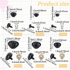 100 Sets 5 Styles Plastic Safety Noses&nbsp;DIY-GO0001-07