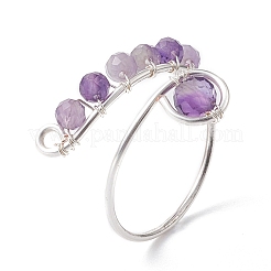 Mixed Natural Gemstone Rings&nbsp;RJEW-JR00584-02