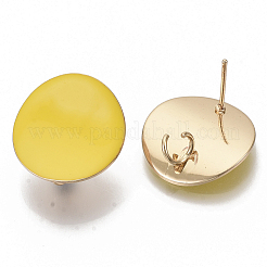 Light Gold Plated Iron Stud Earring Findings&nbsp;IFIN-T014-01N-NR