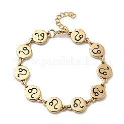 12 Constellations 304 Stainless Steel Link Chain Bracelets&nbsp;BJEW-I239-01G-12
