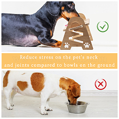 Bamboo Pet Feeder Rack&nbsp;AJEW-WH0165-20