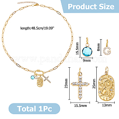 316L Surgical Stainless Steel Flat Paperclip Chain Necklaces&nbsp;NJEW-HS00018