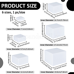 6Pcs 6 Sizes Plastic Buffet Food Cube Display Nesting Riser Stands&nbsp;ODIS-WH0086-220