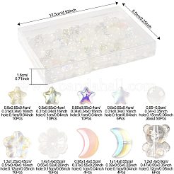 122Pcs 8 Styles Electroplate Transparent Glass Beads Sets&nbsp;EGLA-FS0001-51