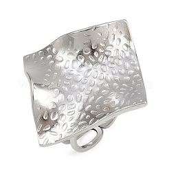 Adjustable 304 Stainless Steel Cuff Rings for Women&nbsp;RJEW-B135-06P
