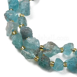Raw Rough Natural Blue Apatite Beads Strands&nbsp;G-D101-A09